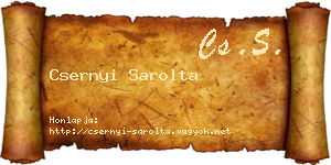 Csernyi Sarolta névjegykártya