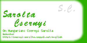 sarolta csernyi business card